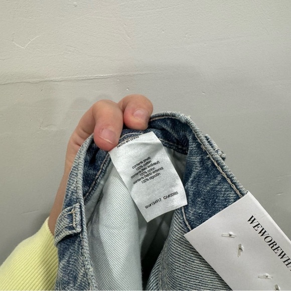 WeWoreWhat The Danielle w/Crystal Buttons Rigid Indigo Jeans Size 27 - Picture 8 of 10